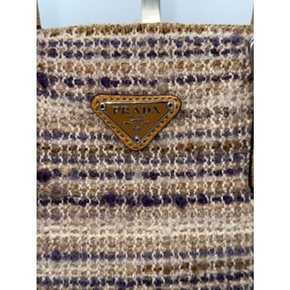 Vintage Prada Enameled Metal Triangle Tote with COA - Picture 4 of 12